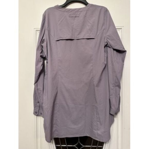 Duluth‎ Trading Co Vented Rolltab Slvs Shirt Dress Purple Women's Sz M Outdoors - Picture 4 of 6